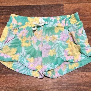Billabong Green and Yellow Tie-Dye Shorts